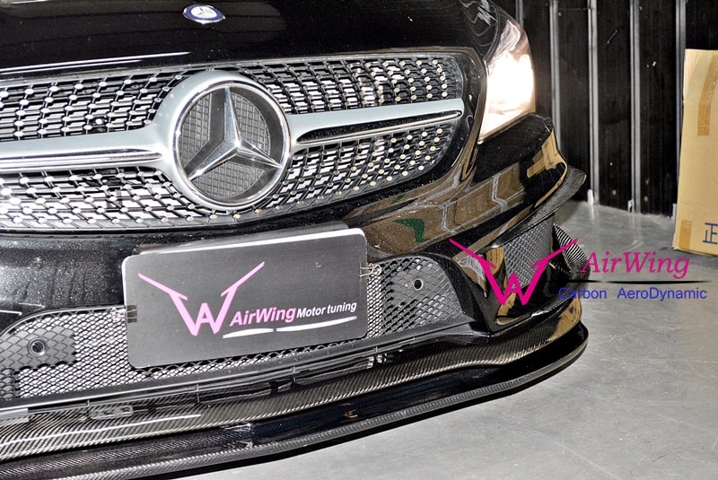 Mercedes Benz W117 CLA45-CLA250 revo carbon add-on front lip 3